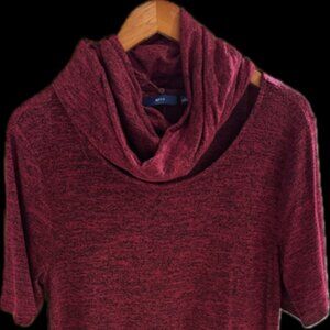 Apt 9 Magenta Black 2 Piece A-line Cowl Neck Dress